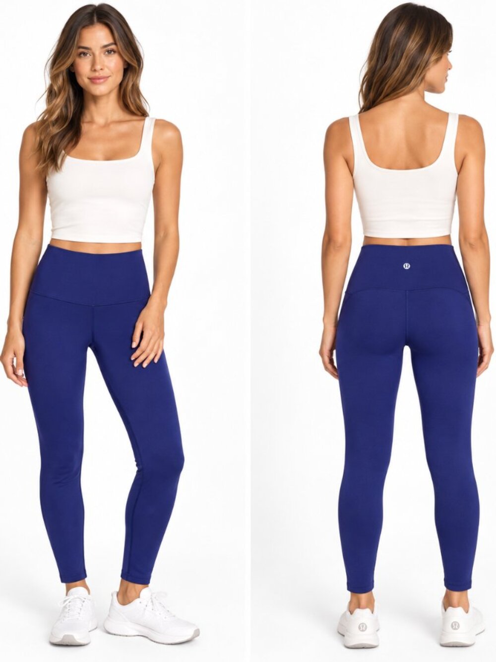 Lululemon Wunder Under High Rise 28" Navy Blue Leggings Size 6